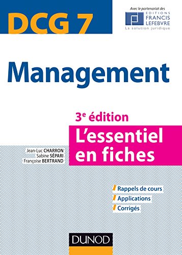 Stock image for Management DCG 7 - 3e dition - L'essentiel en fiches for sale by Ammareal