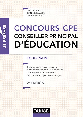 Beispielbild fr Concours CPE - Conseiller principal d'ducation - Tout-en-un - 2e d. - Nouveau concours zum Verkauf von Ammareal