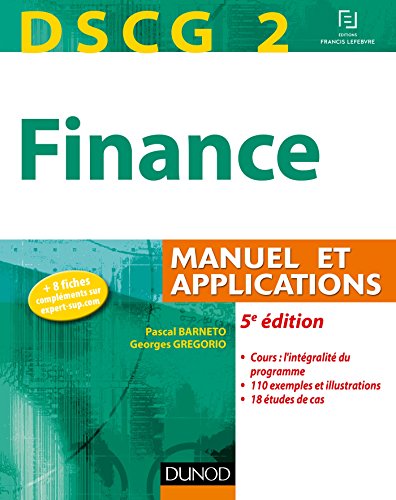 Stock image for DSCG 2 - Finance - 5e dition - Manuel et applications for sale by medimops