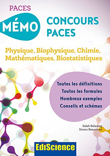 9782100748846: Mmo Concours PACES - Physique, Biophysique, Chimie, Mathmatiques, Biostatistiques
