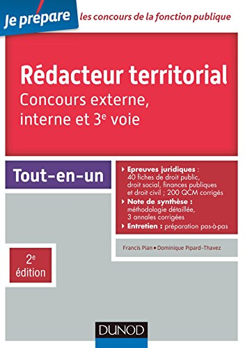 Beispielbild fr Rdacteur territorial - Concours externe, interne et 3e voie - 2e d. - Tout-en-un zum Verkauf von medimops