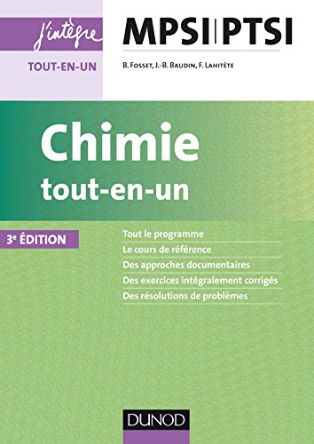 Stock image for Chimie tout-en-un MPSI-PTSI - 3e d. for sale by Ammareal