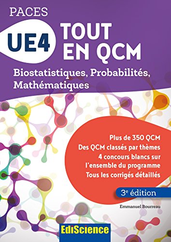 Imagen de archivo de Paces : Ue4 Tout En Qcm : Biostatistiques, Probabilits, Mathmatiques a la venta por RECYCLIVRE