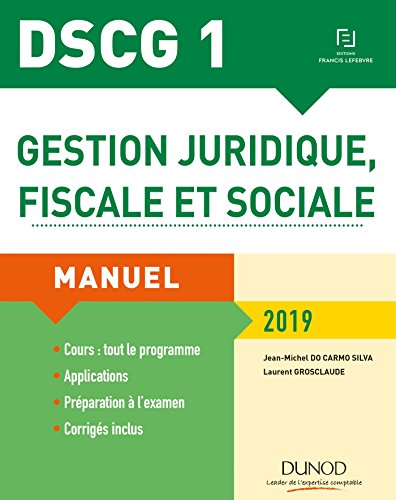 Beispielbild fr DSCG 1 - Gestion juridique, fiscale et sociale 2019: Manuel zum Verkauf von Ammareal