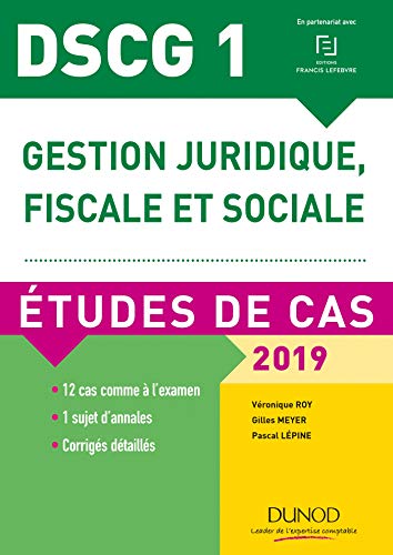 Beispielbild fr DSCG 1 - Gestion juridique, fiscale et sociale - 2019 - Etudes de cas: Etudes de cas (2019) zum Verkauf von Ammareal