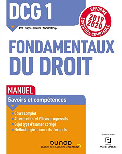 9782100791354: DCG 1 Fondamentaux du droit - Manuel - Rforme 2019/2020: Rforme Expertise comptable 2019-2020 (2019-2020)