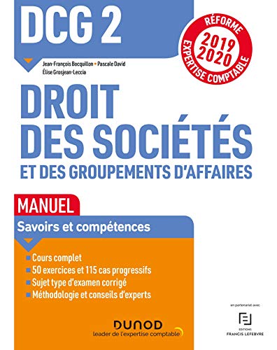 Beispielbild fr DCG 2 Droit des socits et des groupements d'affaires - Manuel - Rforme 19/20: Rforme Expertise comptable 2019-2020 (2019-2020) zum Verkauf von Ammareal