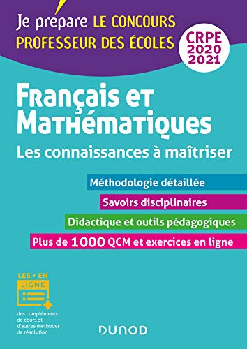 Beispielbild fr Franais et Mathmatiques - Les connaissances  matriser - CRPE 2020-2021 (2020-2021) zum Verkauf von Ammareal