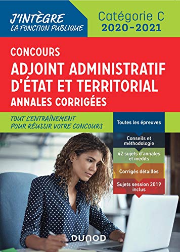 Beispielbild fr Concours Adjoint administratif Etat & Territorial - Annales corriges - 2020-2021: Annales corriges - 2020-2021 (2020-2021) zum Verkauf von Ammareal