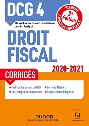 Stock image for DCG 4 Droit fiscal - Corrigs - 2020-2021 (2020-2021) for sale by Ammareal
