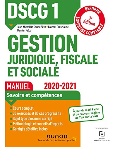 Stock image for DSCG1 Gestion juridique, fiscale et sociale - Manuel - 2020-2021: Rforme Expertise comptable (2020-2021) for sale by Ammareal