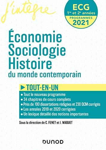 Stock image for ECG 1 ET 2 - Economie, Sociologie, Histoire du monde contemporain - Tout-en-un (2021-2022) for sale by medimops