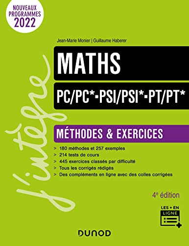 Imagen de archivo de Maths Mthodes et Exercices PC/PC*-PSI/PSI*-PT/PT* - 4e d.: Mthodes & exercices a la venta por medimops