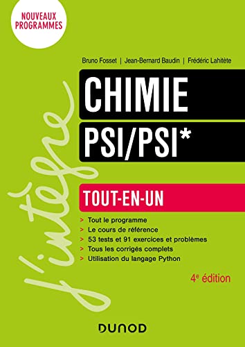 Stock image for Chimie Tout-en-un PSI/PSI* - 4e d. for sale by Gallix
