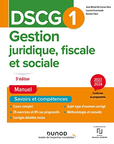 Stock image for DSCG1 - Gestion juridique, fiscale et sociale - Manuel 2023-2024 [FRENCH LANGUAGE - Soft Cover ] for sale by booksXpress