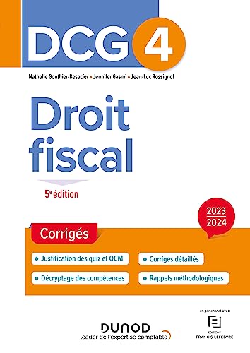 Beispielbild fr DCG 4 - Droit fiscal - Corrigs 2023-2024 zum Verkauf von Gallix