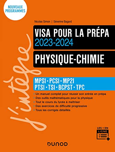 Beispielbild fr Physique-Chimie - Visa pour la prpa 2023-2024: MPSI-PCSI-MP2I-PTSI-TSI-BCPST (2023-2024) zum Verkauf von medimops