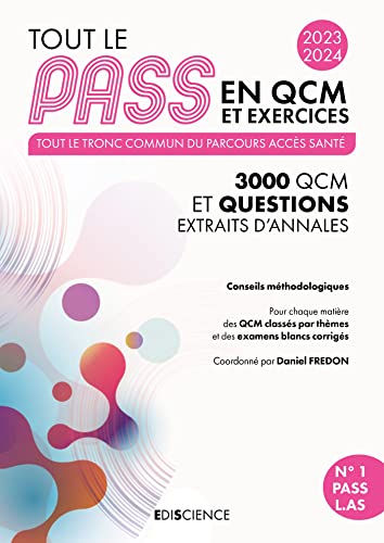 Beispielbild fr Tout le PASS en QCM et exercices 2023-2024: Tronc commun (2023-2024) zum Verkauf von Gallix