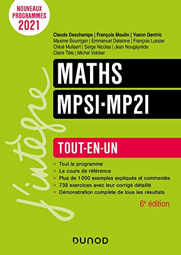 Imagen de archivo de Maths MPSI-MP2I - 6e d.: Tout-en-un a la venta por Gallix