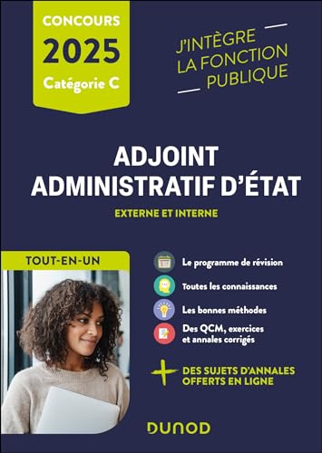 Concours Adjoint administratif d'Etat ; Externe et interne ; Catégorie C ; Tout-en-un (édition 2025) - Charmont, Audrey ; Lede, Stephen ; Pelettier, Corinne ; Speller, Marie-Virginie ; Beyssade, Sylvie