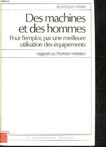 Beispielbild fr Des machines et des hommes zum Verkauf von medimops
