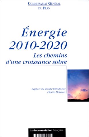 Stock image for Energie 2010-2020 : Les Chemins D'une Croissance Sobre : Rapport Du Groupe Plnier for sale by RECYCLIVRE