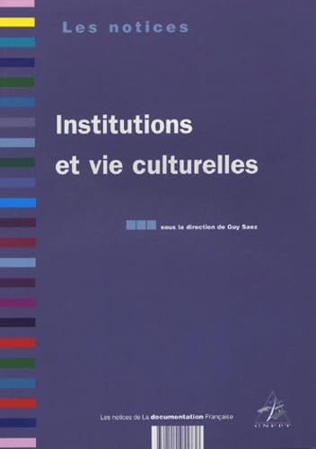 Beispielbild fr Institutions Et Vie Culturelles zum Verkauf von Anybook.com