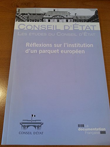 9782110086471: Reflexions sur l'institution d'un parquet europeen