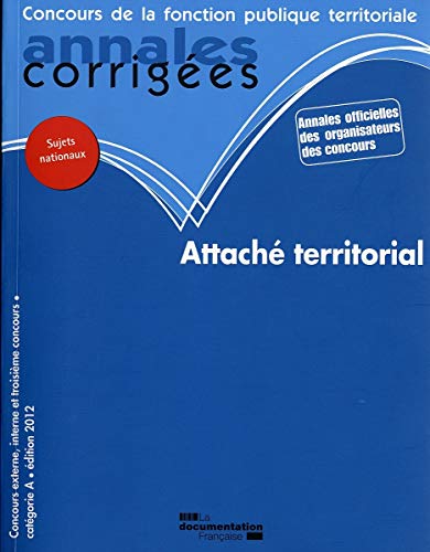 Stock image for Attach territorial 2012 - Concours externe, interne et troisime concours for sale by medimops