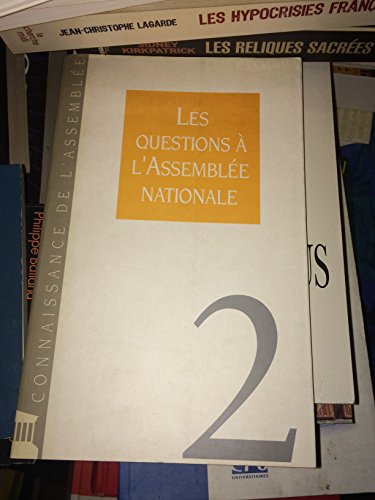 Stock image for Les questions  l'Assemble Nationale for sale by Ammareal