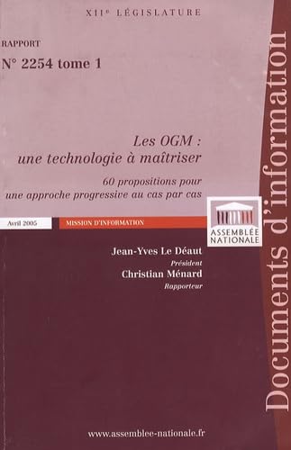 Beispielbild fr Les OGM : une technologie  matriser Rapport n 2254 en 2 volumes zum Verkauf von Ammareal