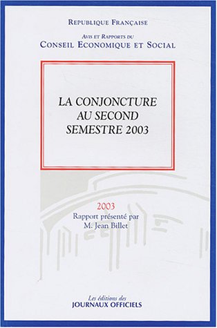 9782111205987: La conjoncture au second semestre 2003