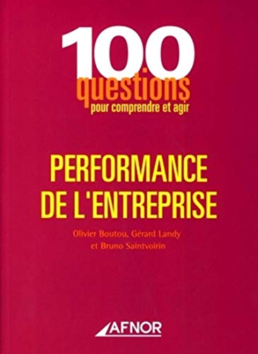 Stock image for Performance de l'entreprise for sale by LeLivreVert