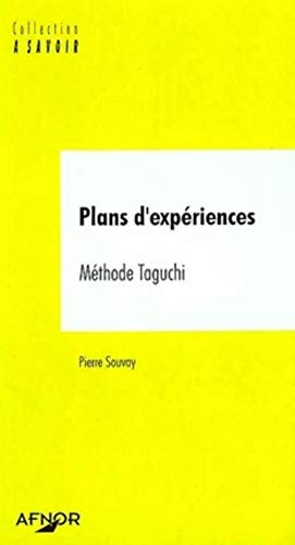 Beispielbild fr Plans D'expriences : Mthode Taguchi zum Verkauf von RECYCLIVRE