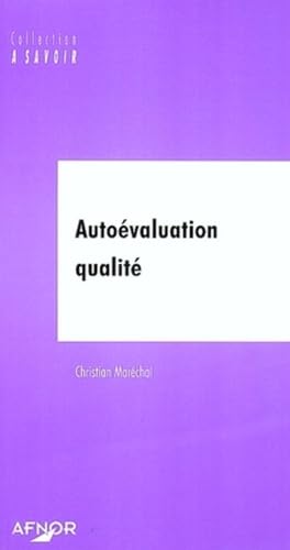 Stock image for AUTOEVALUATION QUALITE for sale by medimops