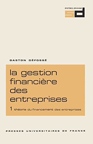 Stock image for Gestion financire des entreprises, 7e dition, tome 1 for sale by Ammareal