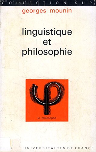 Beispielbild fr Linguistique Et Philosophie zum Verkauf von mountain