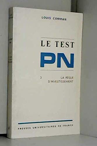 9782130347750: Le test PN, tome 3 - rgle, investissement