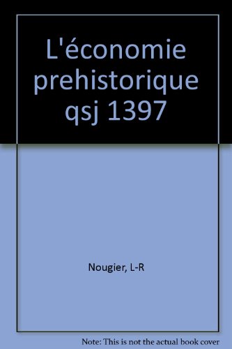 Beispielbild fr L'conomie prhistorique zum Verkauf von Ammareal