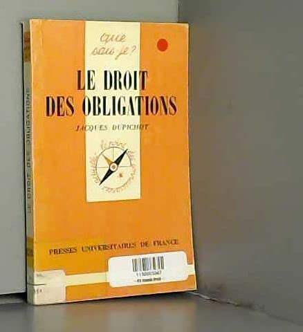 Stock image for Le droit des obligations. 1e dition for sale by Librairie La MASSENIE  MONTOLIEU