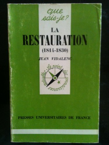 9782130356516: LA RESTAURATION 1814 - 1830