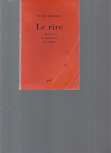 Stock image for Le Rire essai sur la signification du comique for sale by medimops