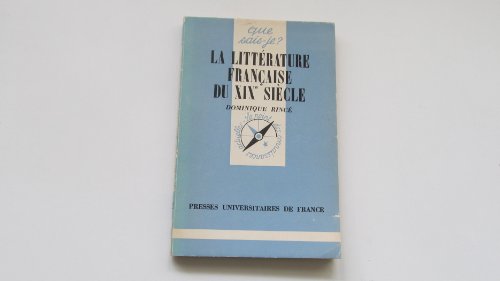 Stock image for Litterature Franaise du XIXe sicle for sale by Ammareal
