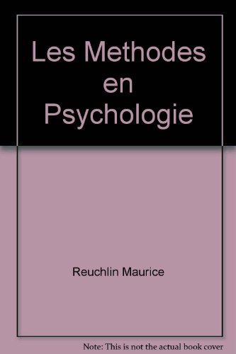 Imagen de archivo de Les Methodes en Psychologie a la venta por medimops