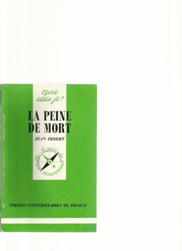 Beispielbild fr Peine de Mort (la) zum Verkauf von medimops