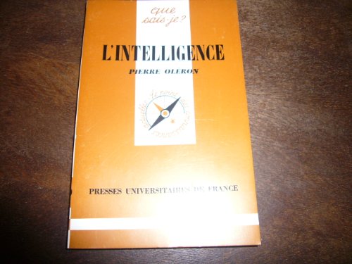 Stock image for L'Intelligence (Que sais-je) for sale by secretdulivre