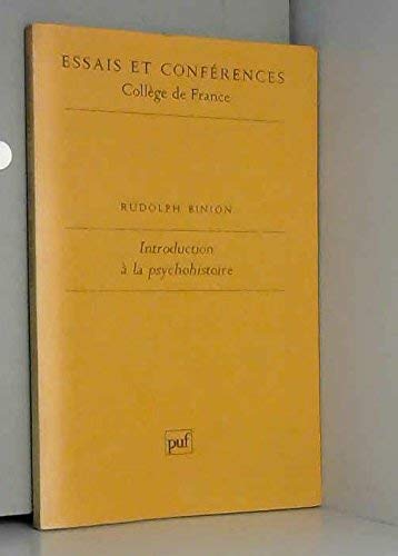 9782130373988: Introduction à la psychohistoire (Essais et conférences) (French Edition)