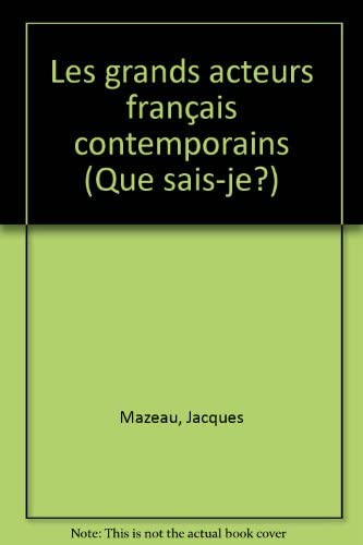 Stock image for Les grands acteurs franais contemporains for sale by Librairie La MASSENIE  MONTOLIEU