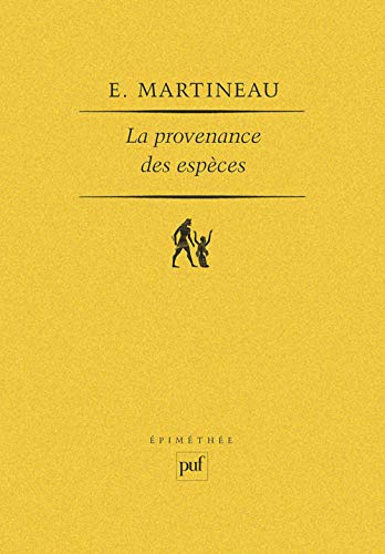 9782130375555: La Provenance des espces : Cinq mditations sur la libration de la libert