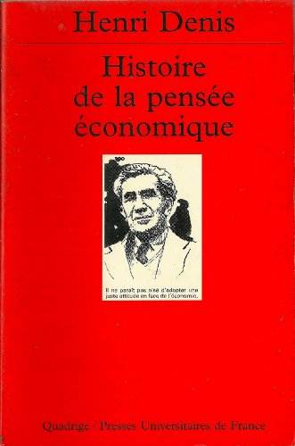 Beispielbild fr Histoire de la pense conomique zum Verkauf von Ammareal